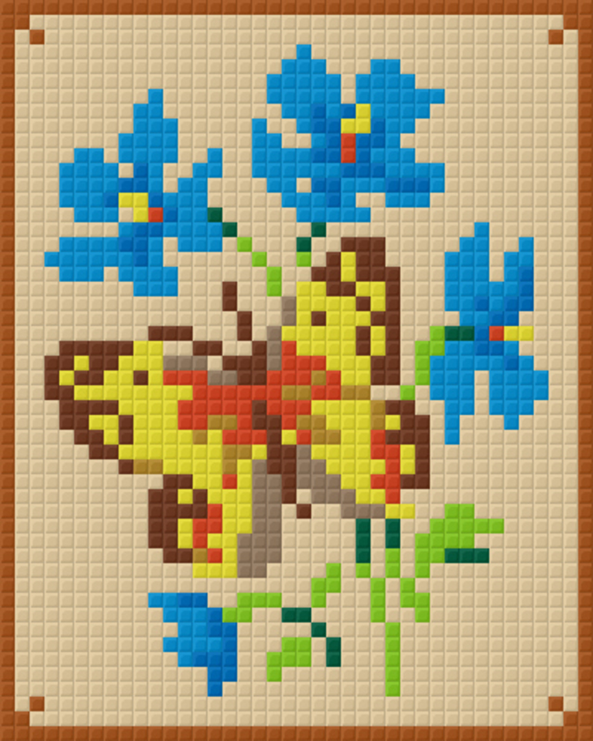 Angies Yellow Butterfly one [1] Baseplate PixelHobby Mini-mosaic Art Kit image 0